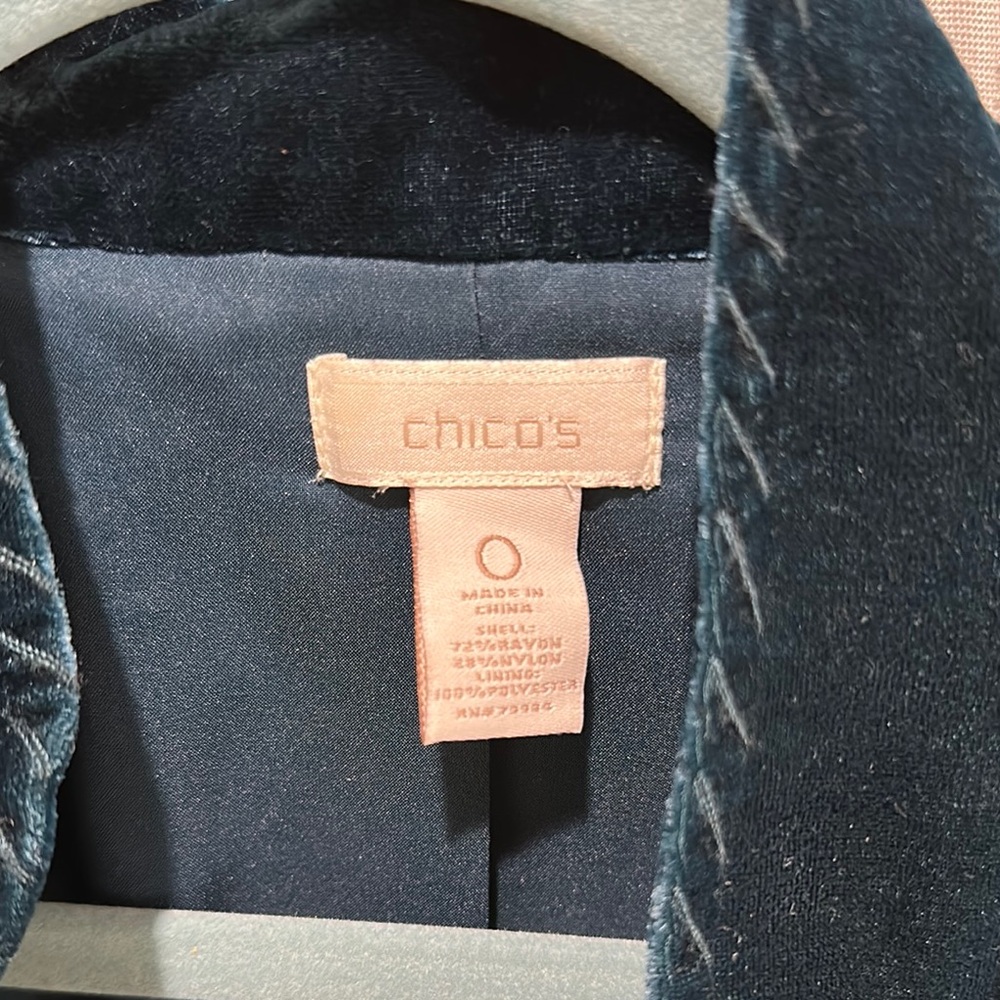 Chico's Dark Velvet Jacket